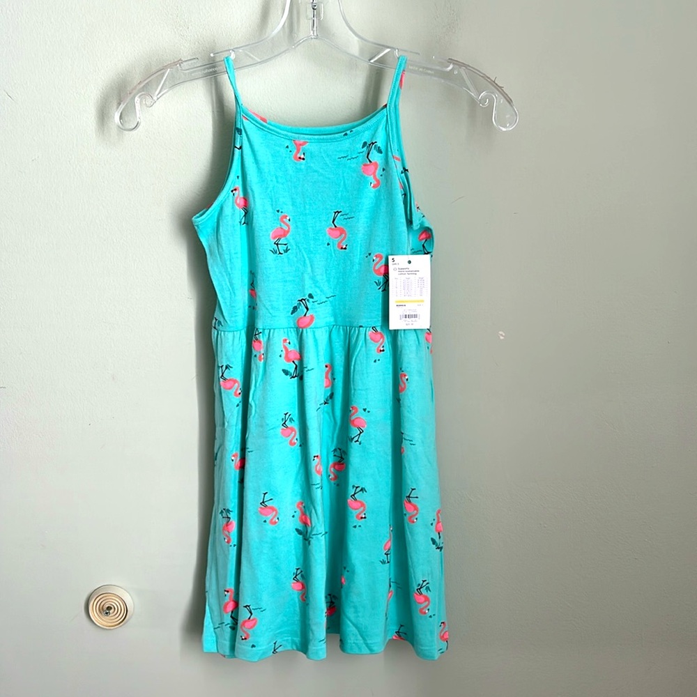 Jumping Beans Aqua Flamingo Kids Dress